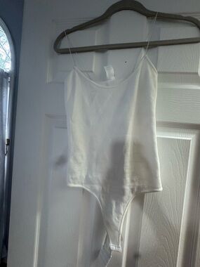 Gildan Cream Spaghetti-Strap Bodysuit